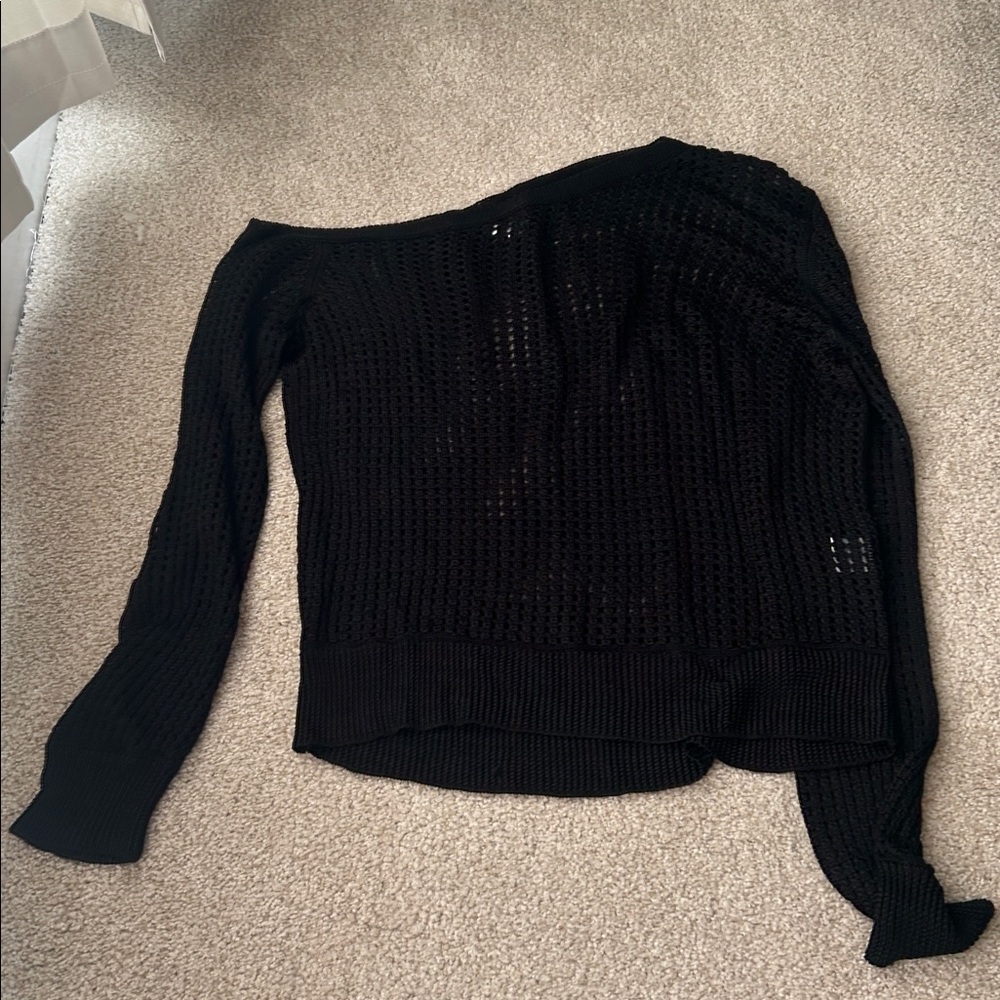 LPA Leo Off-Shoulder Open Knit Sweater - Picture 4 of 13